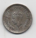 INDIA DEL AÑO 1943 DE 1/2 RUPIA