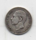 ALFONSO XII DEL AÑO 1880 *0 DE 0.50 CENTIMOS
