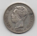 AMADEO I DEL AÑO 1871 *71 DE 5 PESETAS