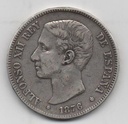 ALFONSO XII DEL AÑO 1876 *76 DE 5 PESETAS