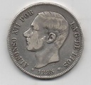 ALFONSO XII DEL AÑO 1885 *85 DE 5 PESETAS