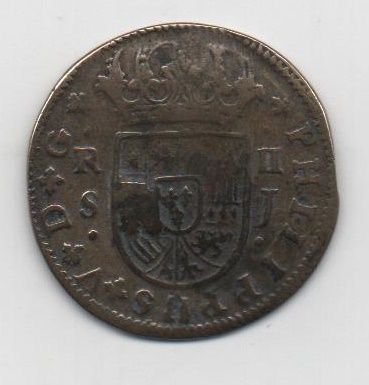 ESPAÑA FELIPE V DEL AÑO 1722 DE 2 REALES