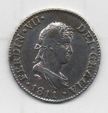 ESPAÑA FERNANDO VII DEL AÑO 1811 DE 2 REALES