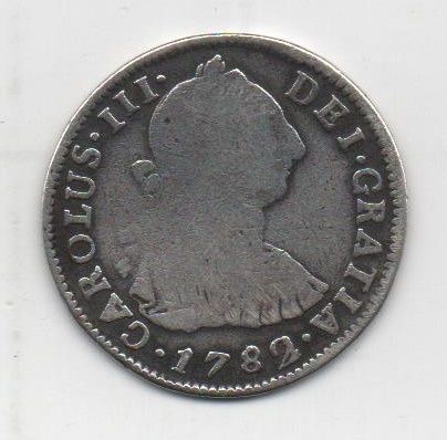 ESPAÑA CARLOS III DEL AÑO 1782 DE 2 REALES