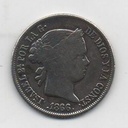 ESPAÑA ISABEL II DEL AÑO 1866 DE 40 CENTIMOS DE ESCUDO