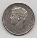 ALFONSO XIII DEL AÑO 1899 *99 DE 5 PESETAS