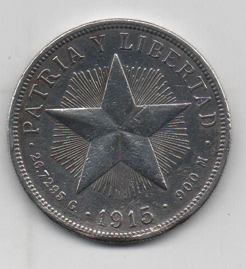 CUBA DEL AÑO 1915 DE 1 PESO
