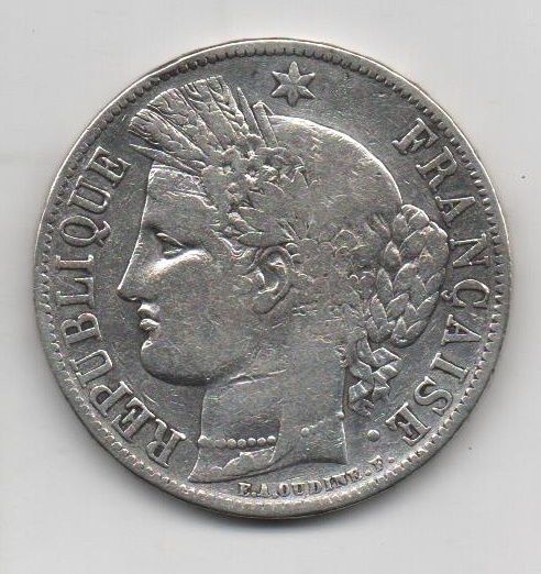 FRANCIA DEL AÑO 1851 DE 5 FRANCOS