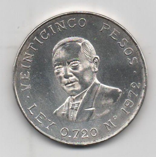 MEXICO DEL AÑO 1972 DE 25 PESOS