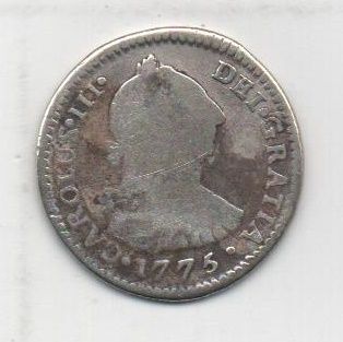 ESPAÑA CARLOS III DEL AÑO 1775 DE 1 REAL