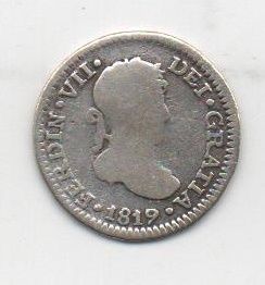 ESPAÑA FERNANDO VII DEL AÑO 1819 DE 1/2 REAL