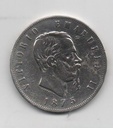 ITALIA DEL AÑO 1875 DE 5 LIRAS