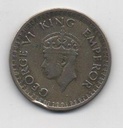 INDIA DEL AÑO 1942 DE 1/2 RUPIA