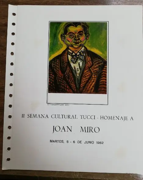 II SEMANA CULTURAL JOAN MIRO DEL AÑO 1982