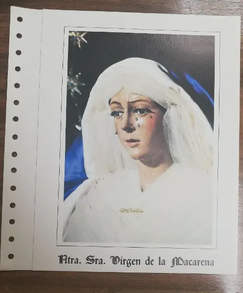 PERSONAJES, VIRGEN DE LA MACARENA DEL AÑO 1983