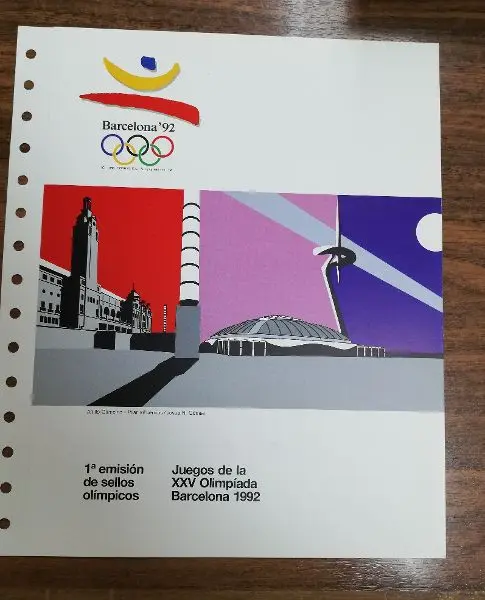 Nº 9 DOCUMENTO FILATELICO 1ª EMISION SELLOS OLIMPICOS DEL AÑO 1992