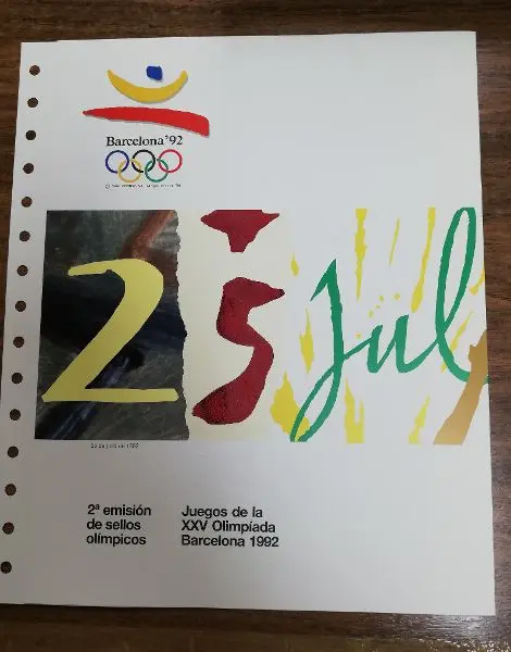 Nº 10 DOCUMENTO FILATELICO 2ª EMISION SELLOS OLIMPICOS DEL AÑO 1992