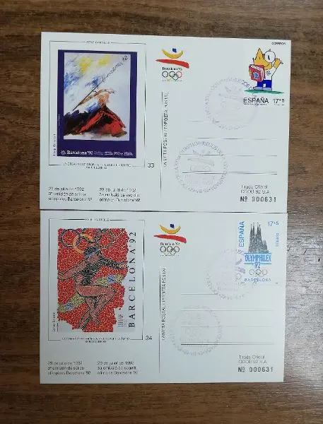 3ª EMISION TARJETAS POSTALES OLIMPICAS DEL AÑO 1992