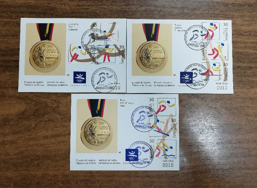 JUEGO COMPLETO TARJETAS OFICIALES OLIMPICAS DE BRONCE DEL AÑO 1996