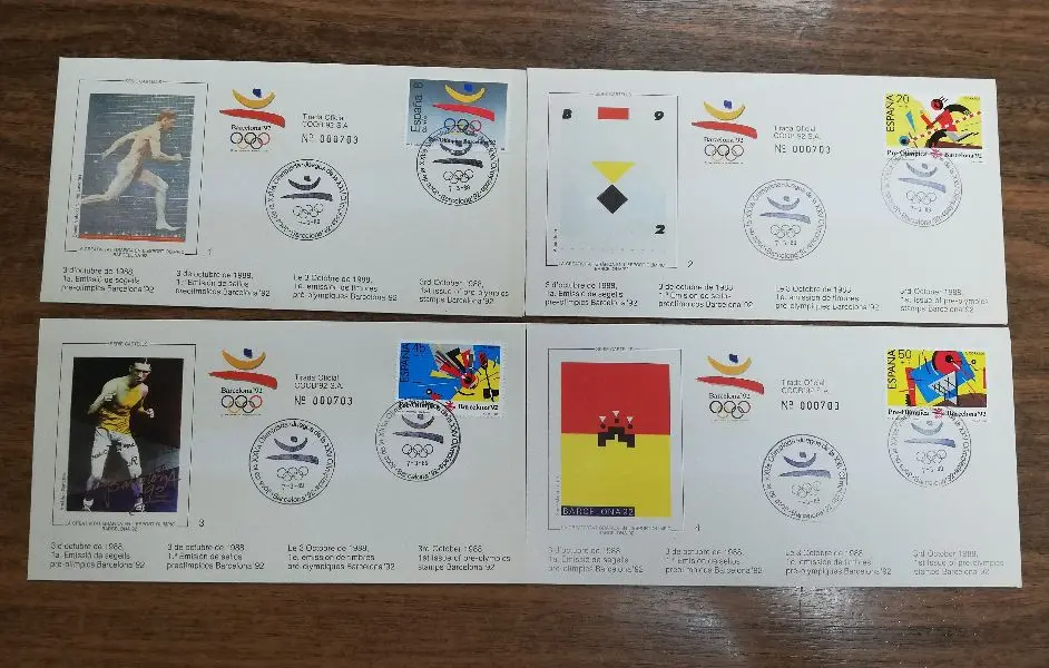 1ª EMISION SOBRES PRE-OLIMPICOS DEL AÑO 1989