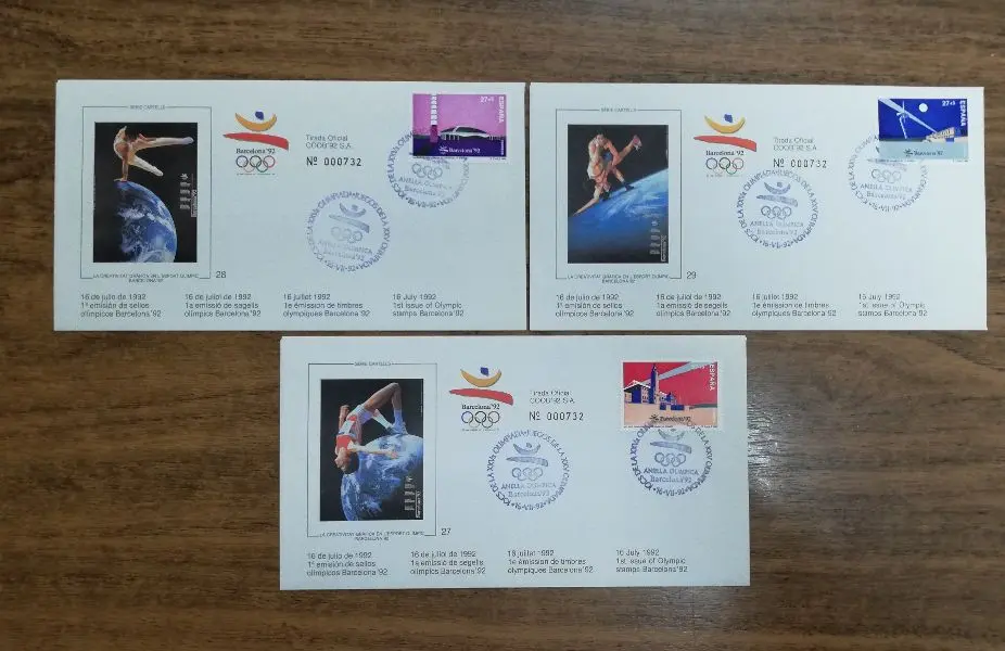 1ª EMISION SOBRES PRE-OLIMPICOS DEL AÑO 1992