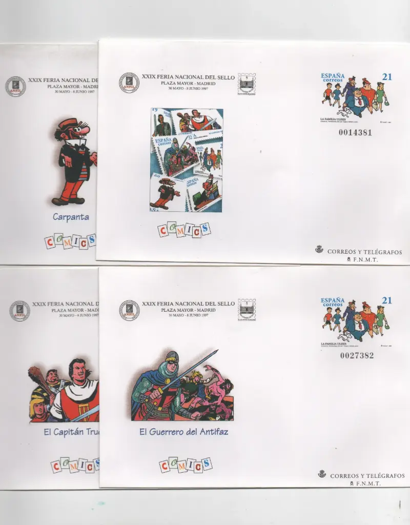 1997 Nº41 FERIA NACIONAL DEL SELLO (4 SOBRES)