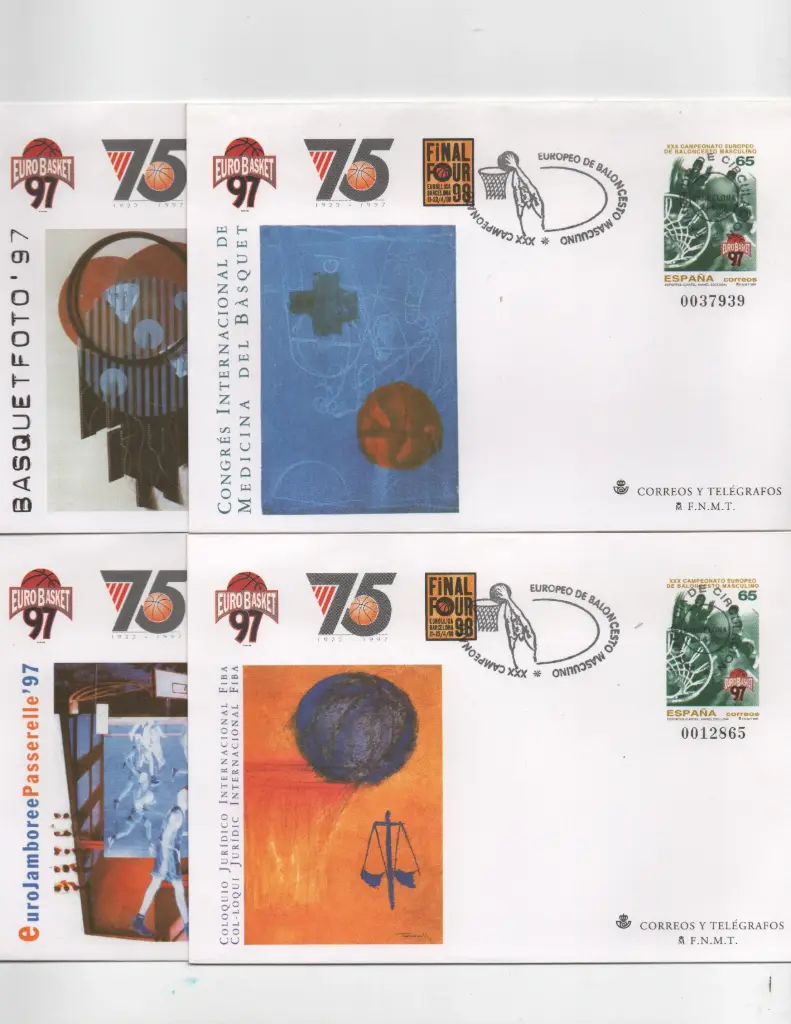 1997 Nº42 CAMPEONATO BALONCESTO (4 SOBRES) MATASELLADOS