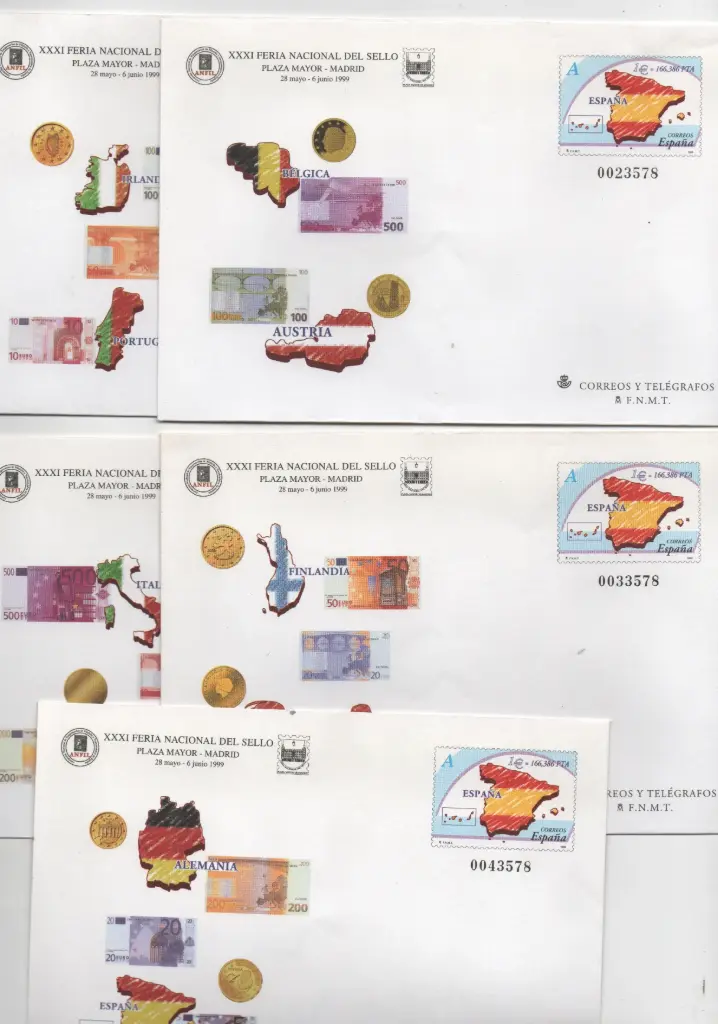 1999 Nº54 FERIA NACIONAL DEL SELLO (5 SOBRES)