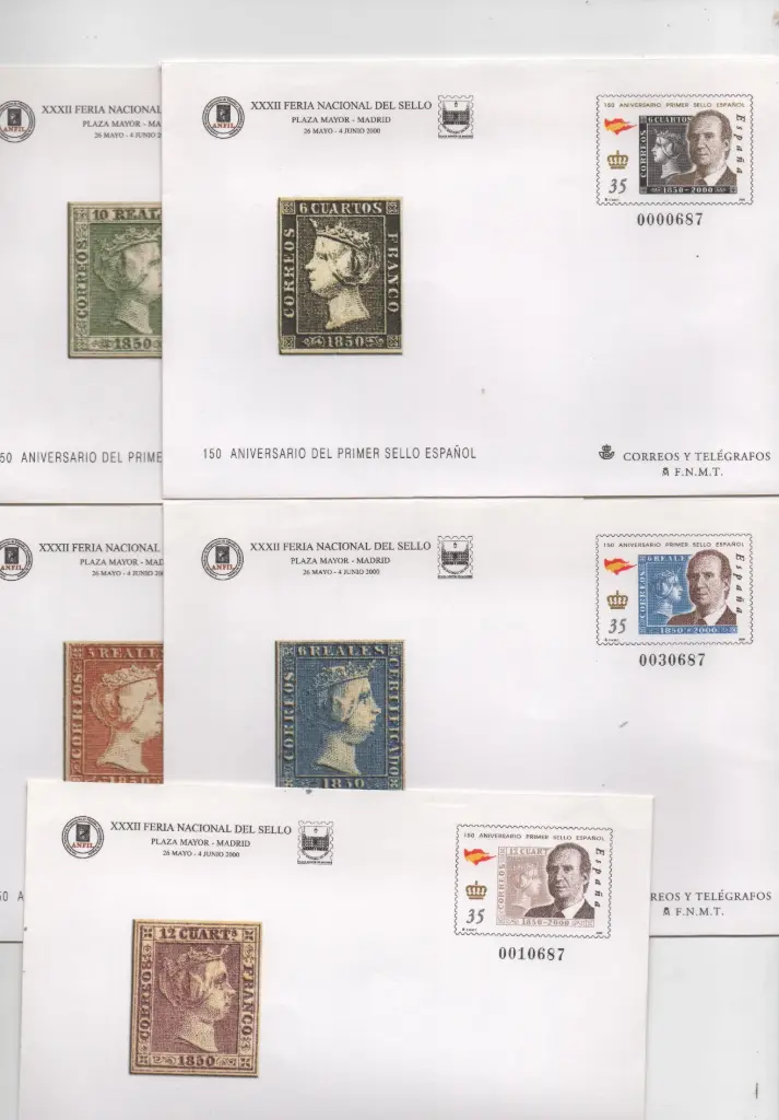 2000 Nº60 FERIA NACIONAL DEL SELLO (5 SOBRES)