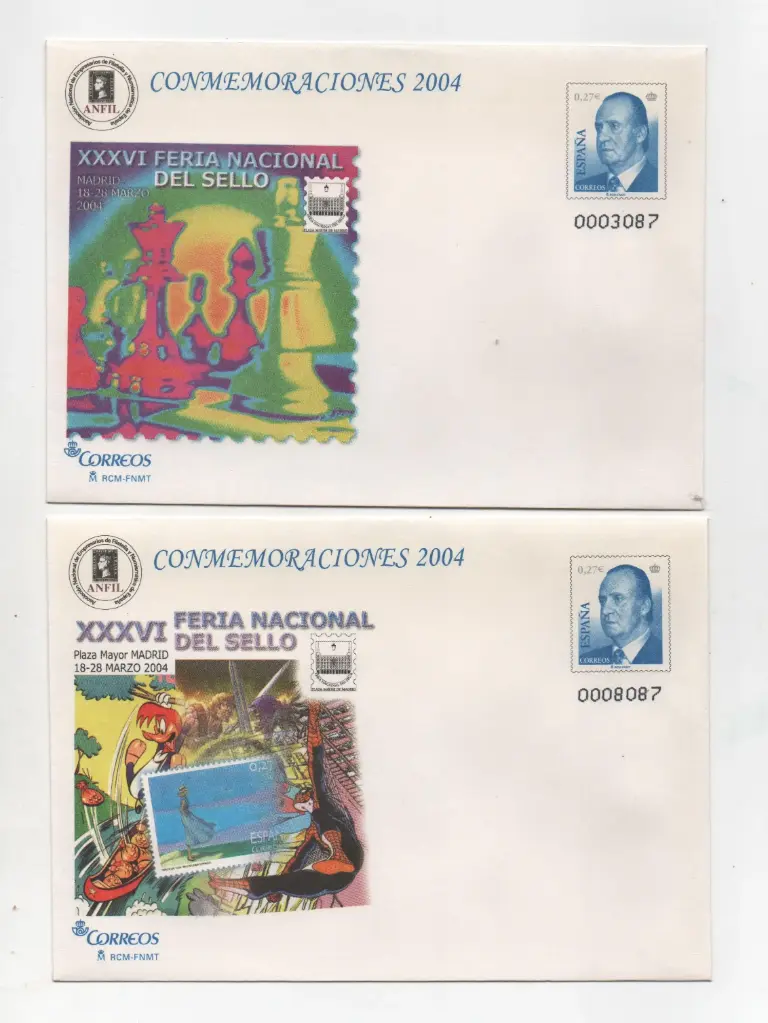 2004 Nº90 FERIA NACIONAL DEL SELLO (2 SOBRES)