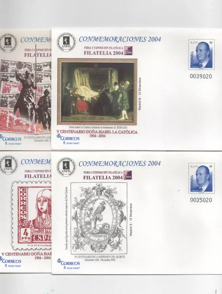 2004 Nº96 FILATELIA (4 SOBRES)