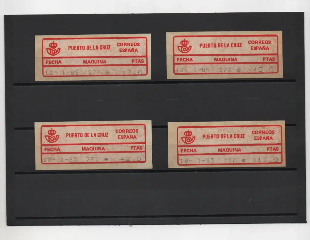 ETIQUETAS CONMEMORATIVA PUERTO DE LA CRUZ AÑO 1985