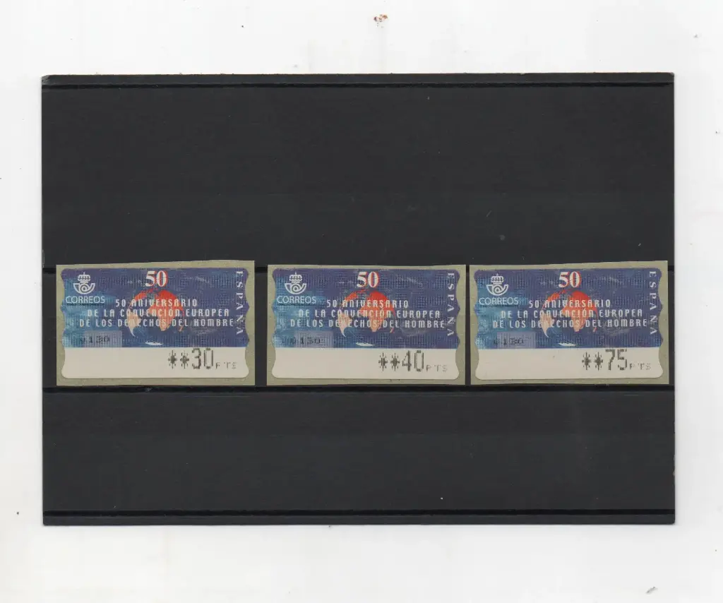 ETIQUETAS CONVENCION EUROPEA DERECHOS HUMANOS 3 VALORES AÑO 2000