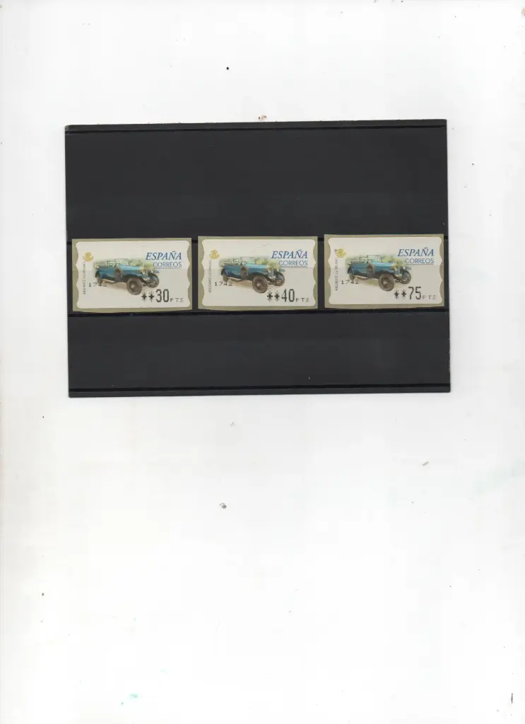 ETIQUETAS COCHES DE EPOCA ROLLS ROYCE 3 VALORES AÑO 2001