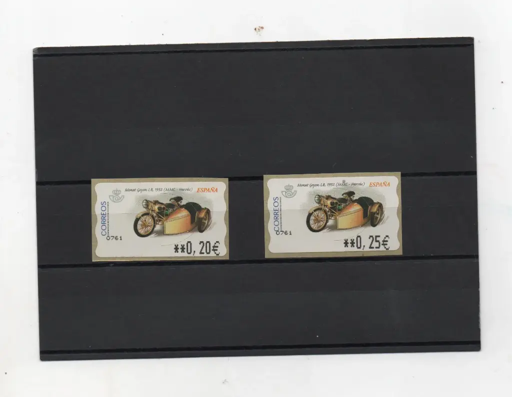 ETIQUETAS MOTOCICLETAS CLASICAS MONET GOYON 2 VALORES AÑO 2001