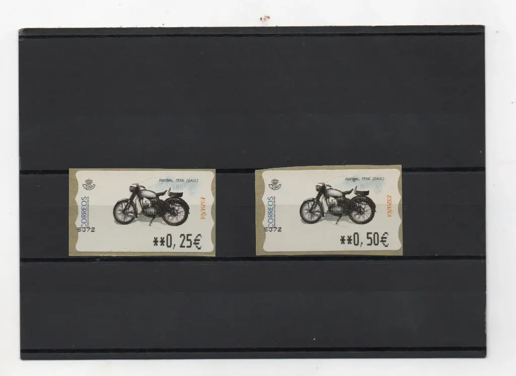 ETIQUETAS MOTOCICLETAS CLASICAS NORTON 2 VALORES AÑO 2002