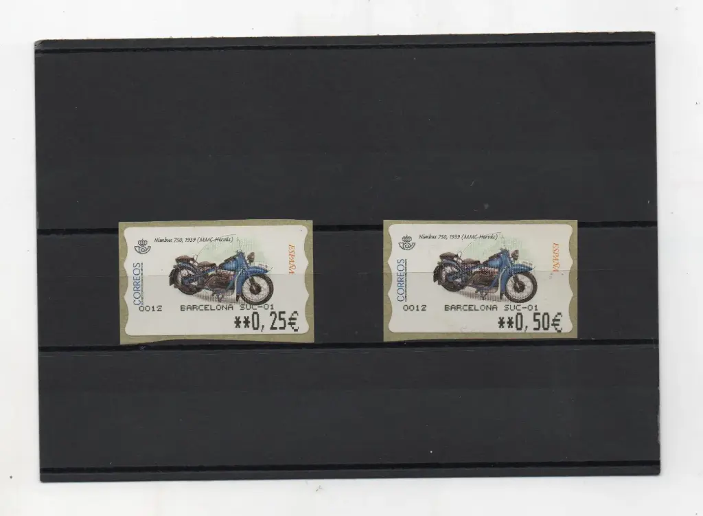 ETIQUETAS MOTOCICLETAS CLASICAS NIMBUS 750 2 VALORES AÑO 2002