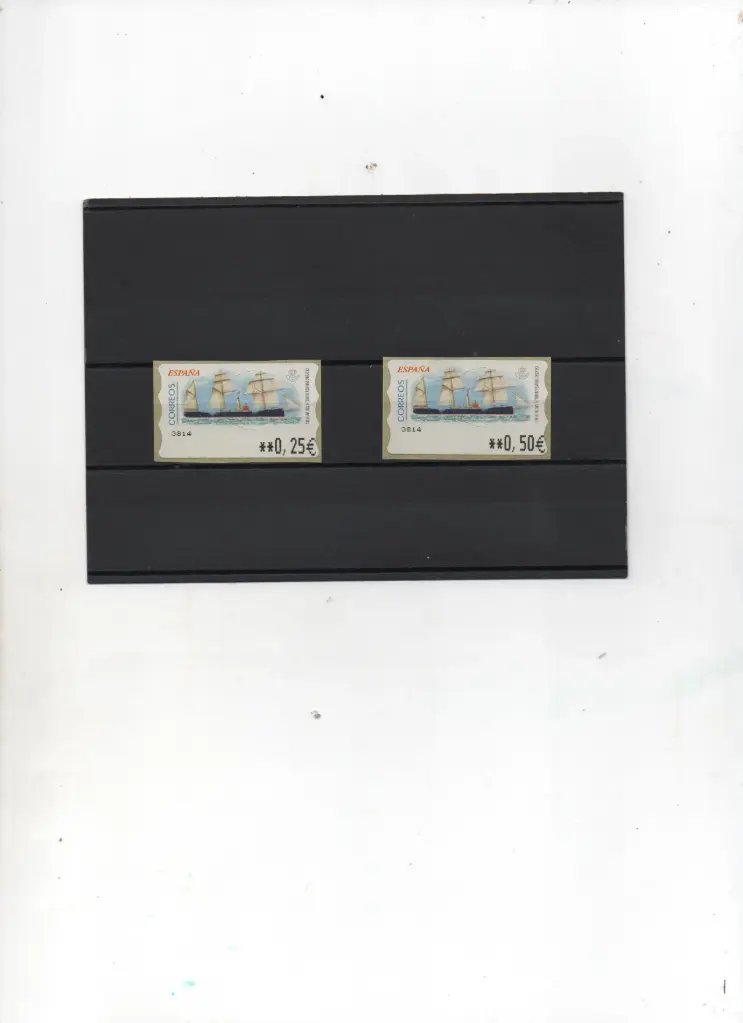 ETIQUETAS BARCOS DE EPOCA CRUCERO INFANTA ISABEL 2 VALORES AÑO 2002