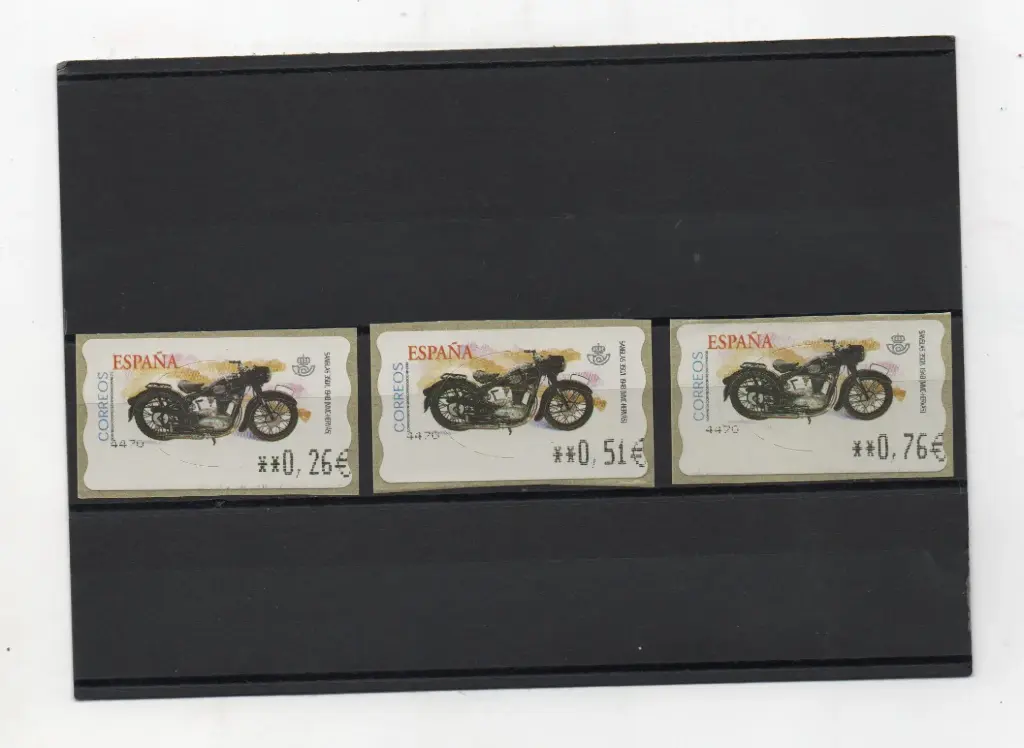 ETIQUETAS MOTOCICLETAS CLASICAS SANGLAS 3 VALORES AÑO 2003