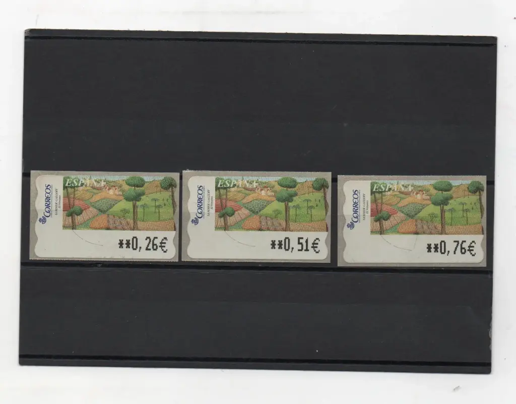 ETIQUETAS PAISAJES EL VERANO 3 VALORES AÑO 2003