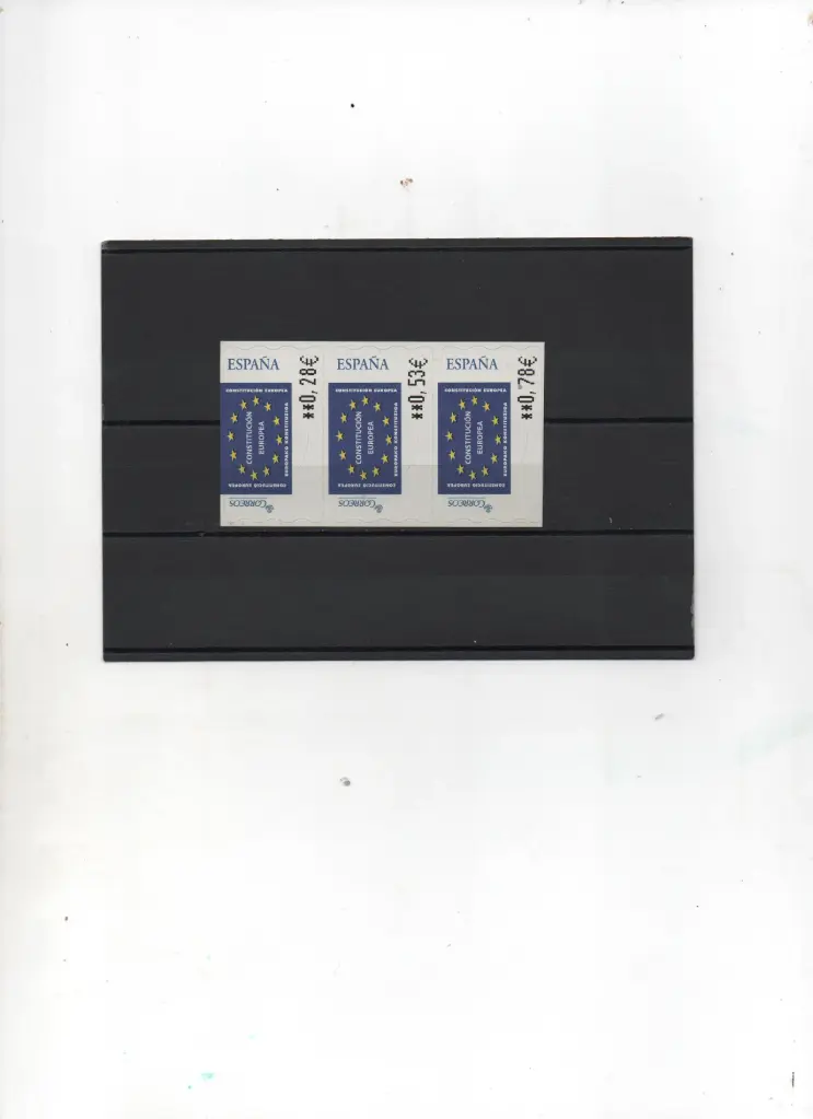 ETIQUETAS CONSTITUCION EUROPEA 3 VALORES AÑO 2005