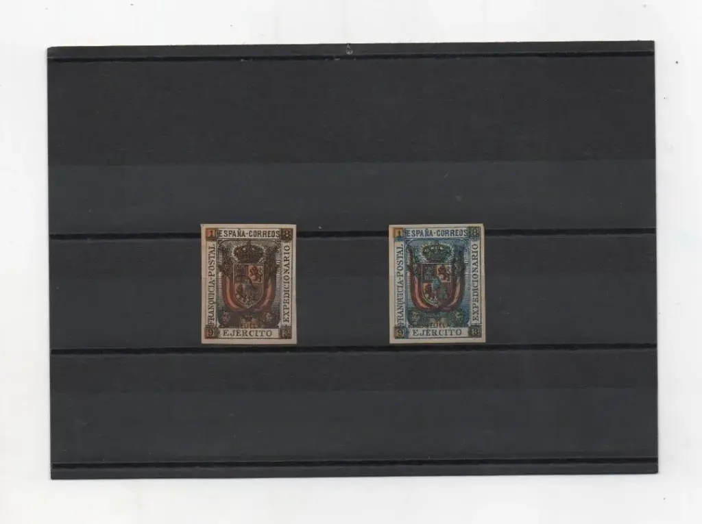 ESPAÑA DEL AÑO 1893 1ª SERIE ESCUDO DE ESPAÑA Nº 1/S/2S SIN DENTAR