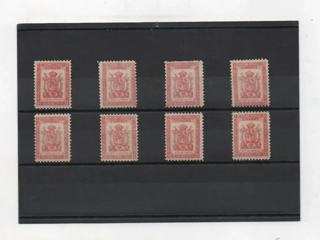 ESPAÑA DEL AÑO 1894 3ª SERIE REGIMIENTO DE CABALLERIA E INFANTERIA Nº 20/27