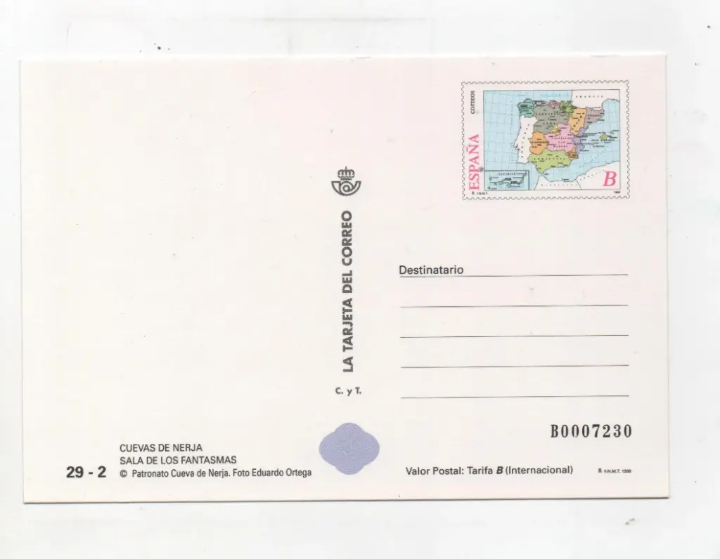 TARIFA B CUEVAS DE NERJA AÑO 1998