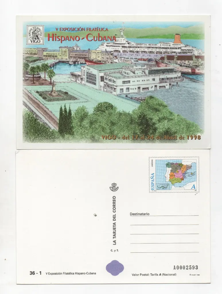 V EXPOSICION FILATELICA HISPANO-CUBANA Nº 39 AÑO 1998