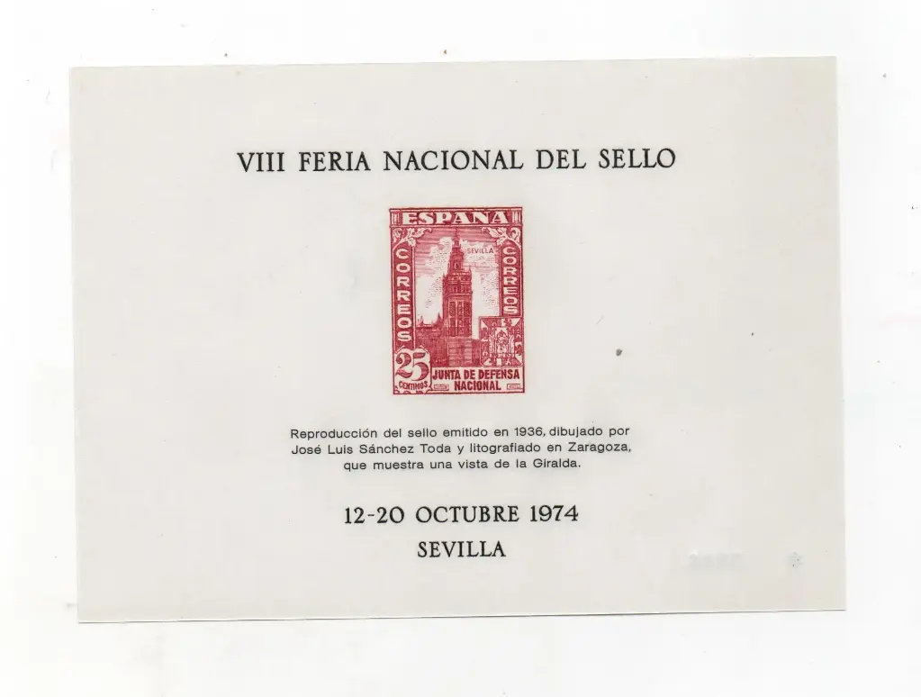 FERIA NACIONAL DEL SELLO ESPAÑA'74 Nº25 AÑO 1974