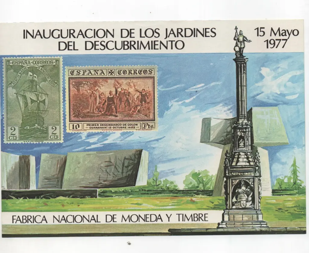 INAUGURACION DE LOS JARDINES DEL DESCUBRIMIENTO Nº52 AÑO 1977