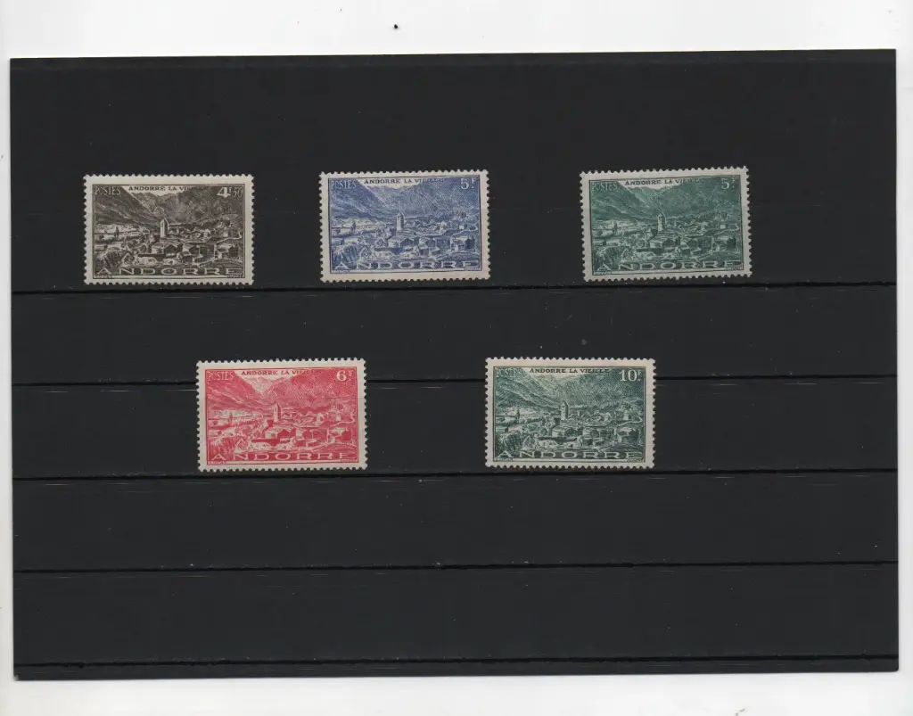 ANDORRA FRANCESA AÑO 1944-46 SUELTOS Nº108,109,110,111,112 NUEVOS