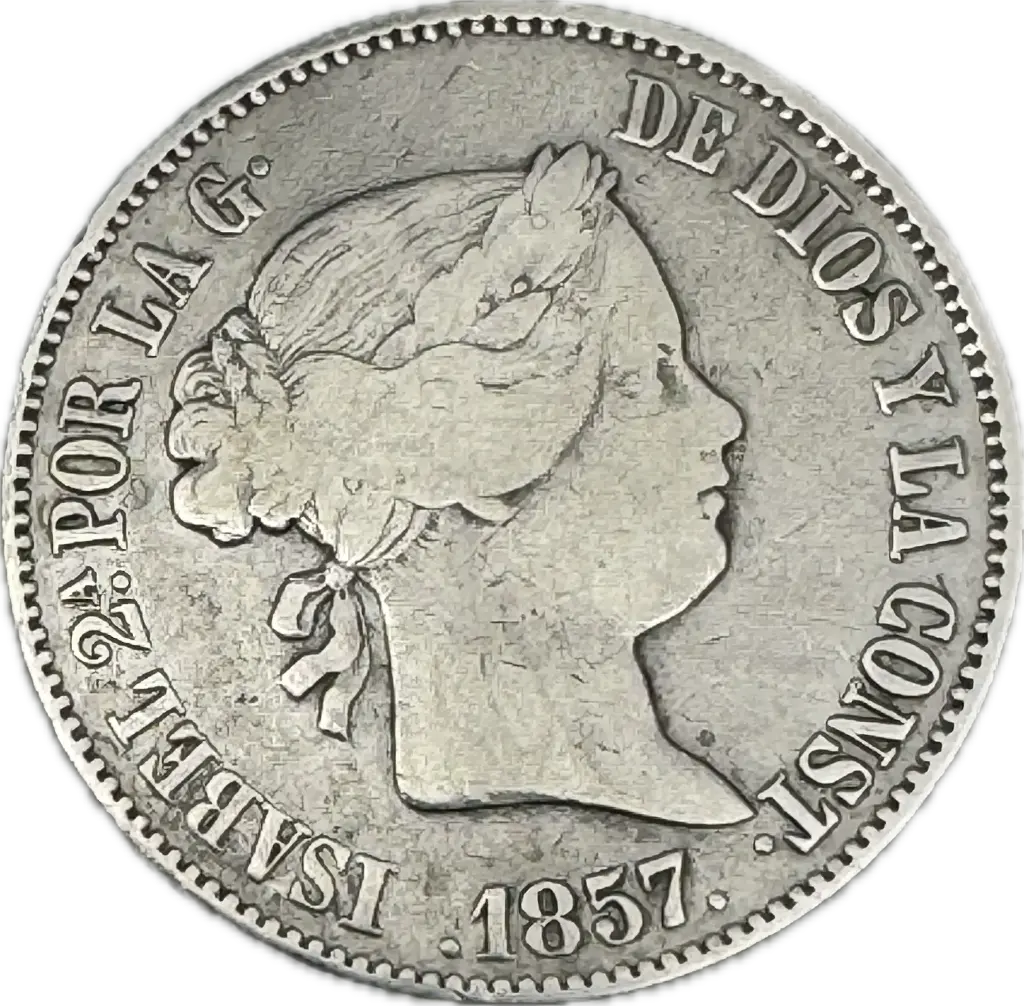 ESPAÑA ISABEL II DEL AÑO 1857 DE 10 REALES