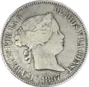 ESPAÑA ISABEL II DEL AÑO 1857 DE 10 REALES